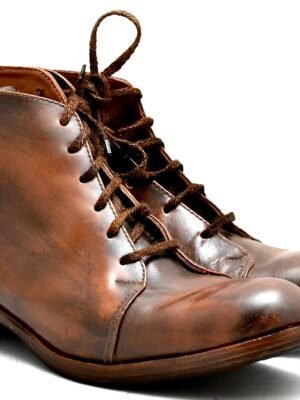 Asym derby boot  |  brown stain | cordovan